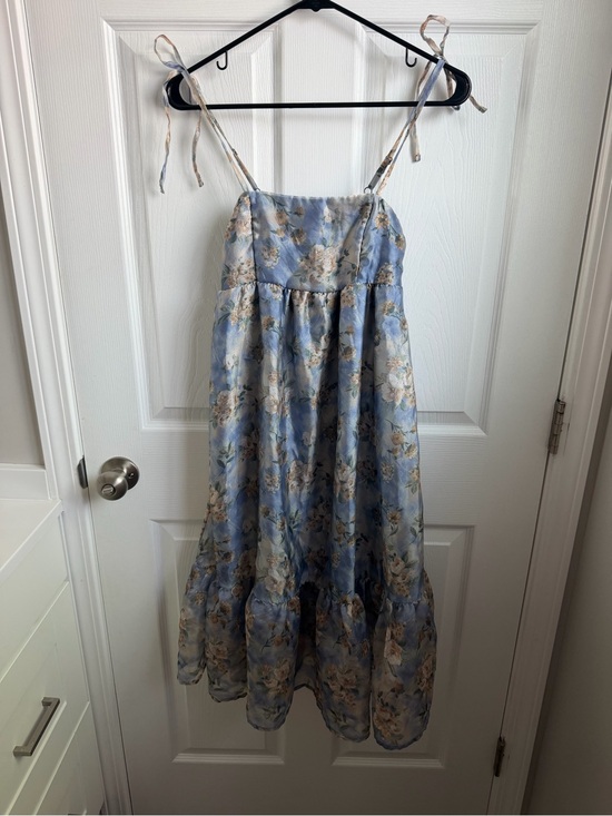 wild fable Dresses & Skirts - wild fable Light Blue Floral Tie-Strap Sundress